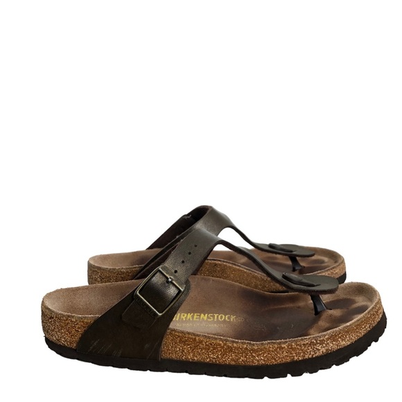 BIRKENSTOCK‎ Brown Gizeh T strap Thongs SANDALS Size EUR 38 US Womens 7 - Picture 3 of 6